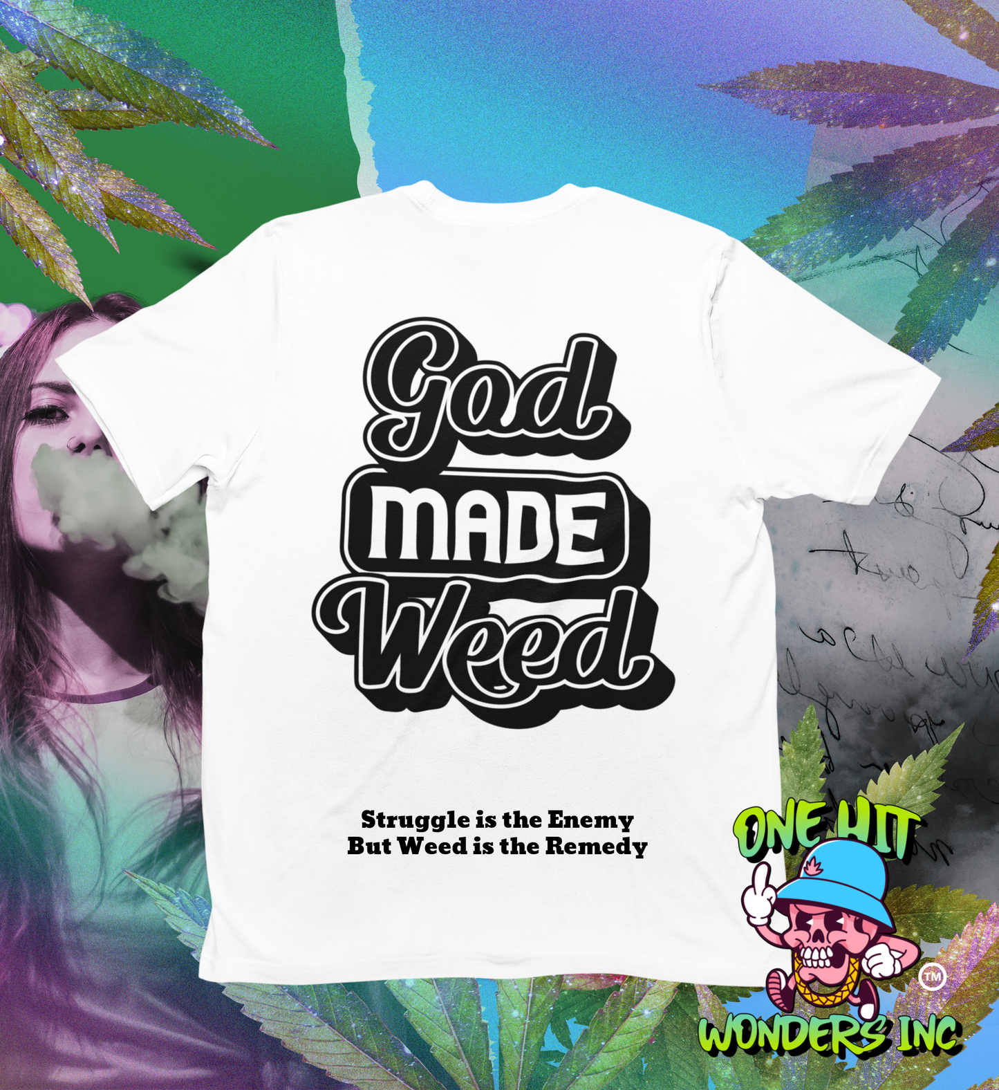 God Made Weed. Unisex Graphic T-shirt