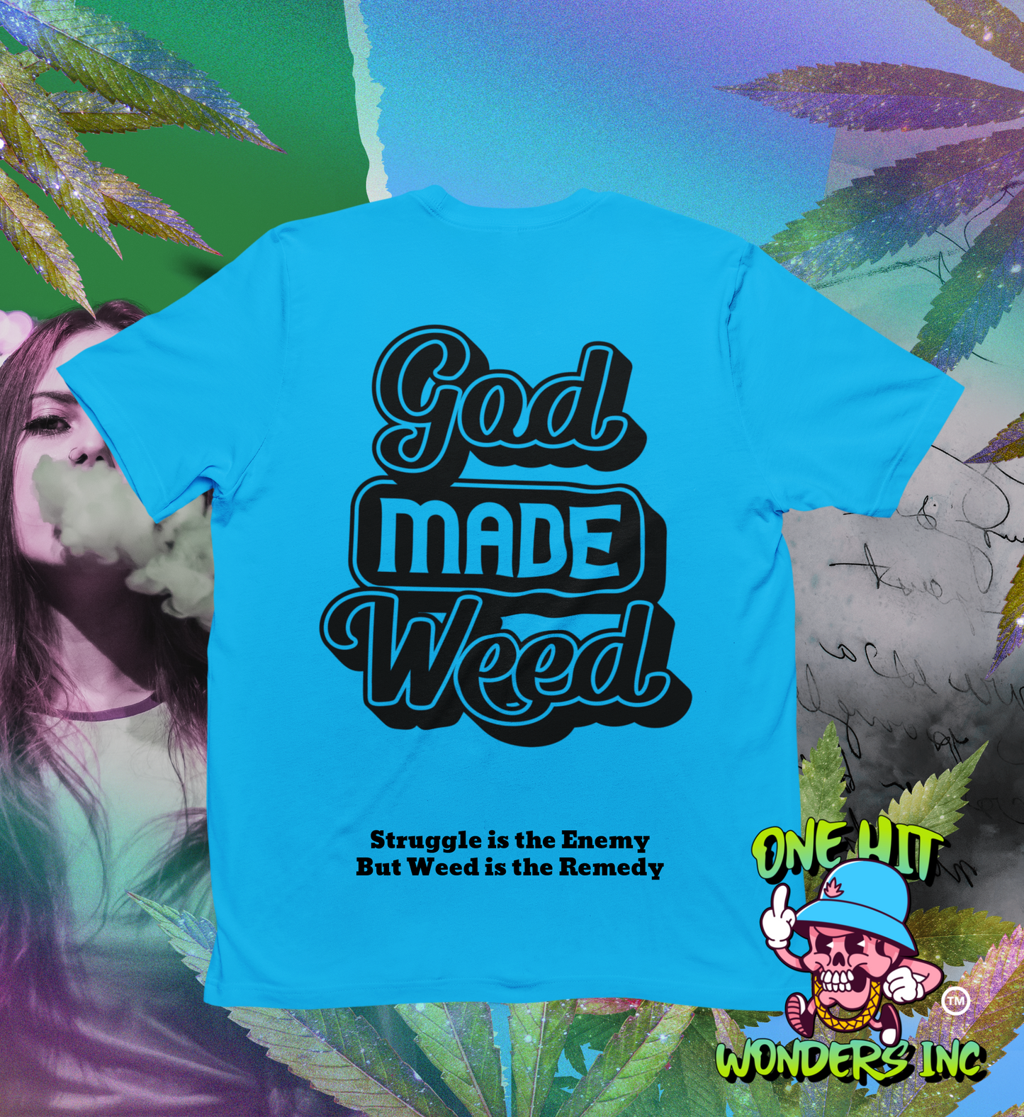 God Made Weed. Unisex Graphic T-shirt