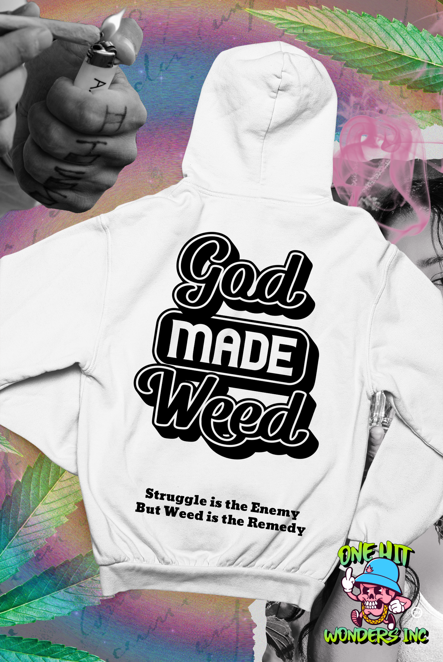 God Made Weed. Graphic Hoodie