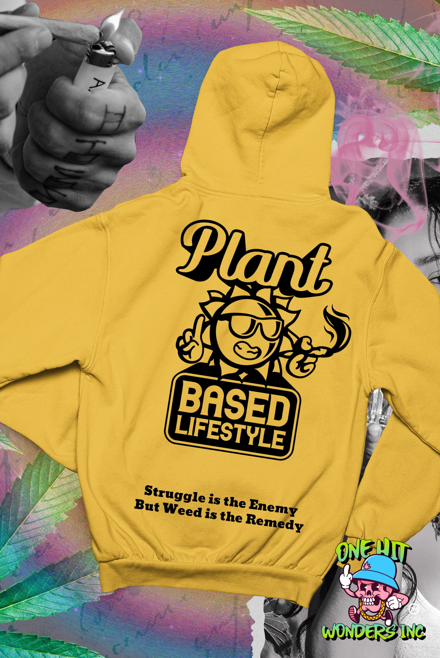 Plant Based Lifestyle. Graphic Hoodie