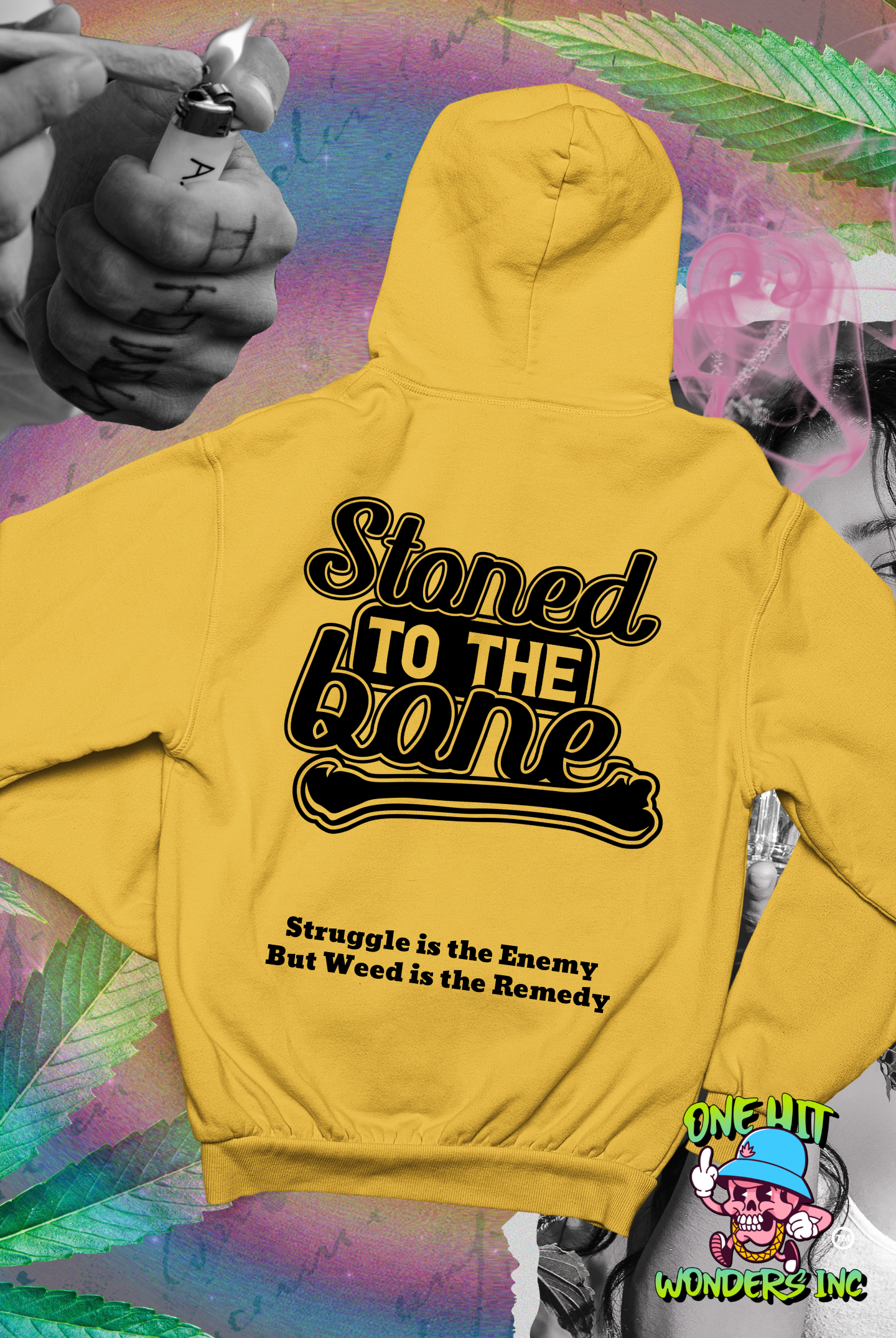 Stoned To The Bone. Graphic Hoodie