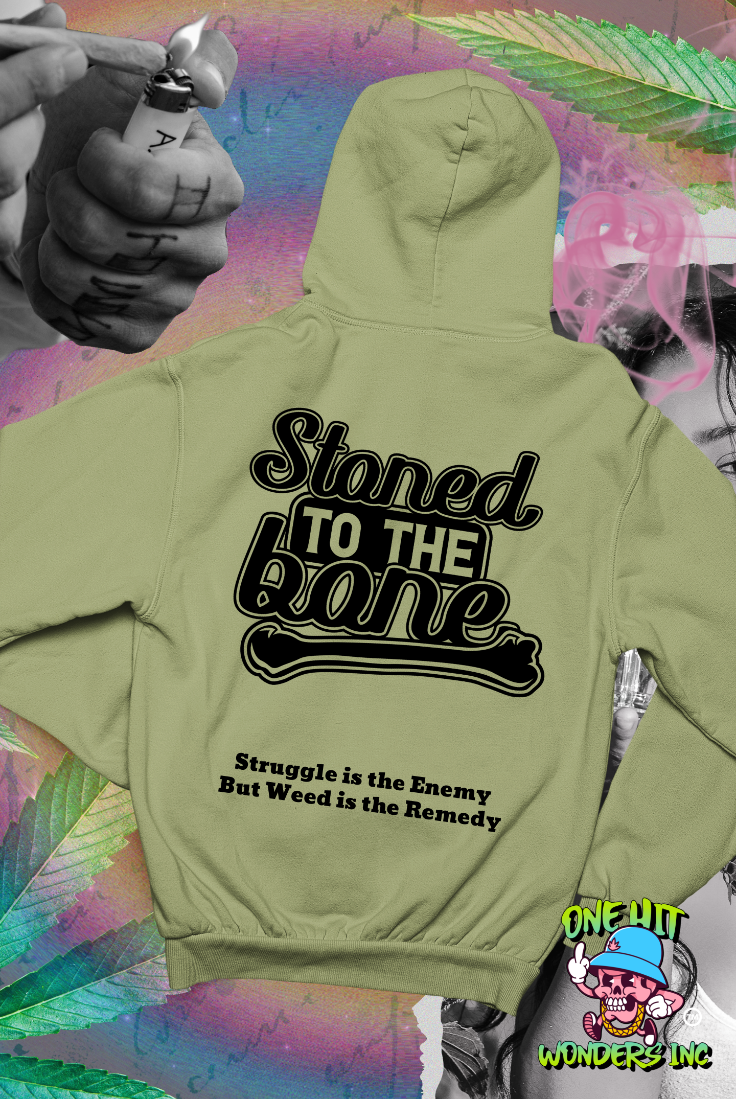 Stoned To The Bone. Graphic Hoodie