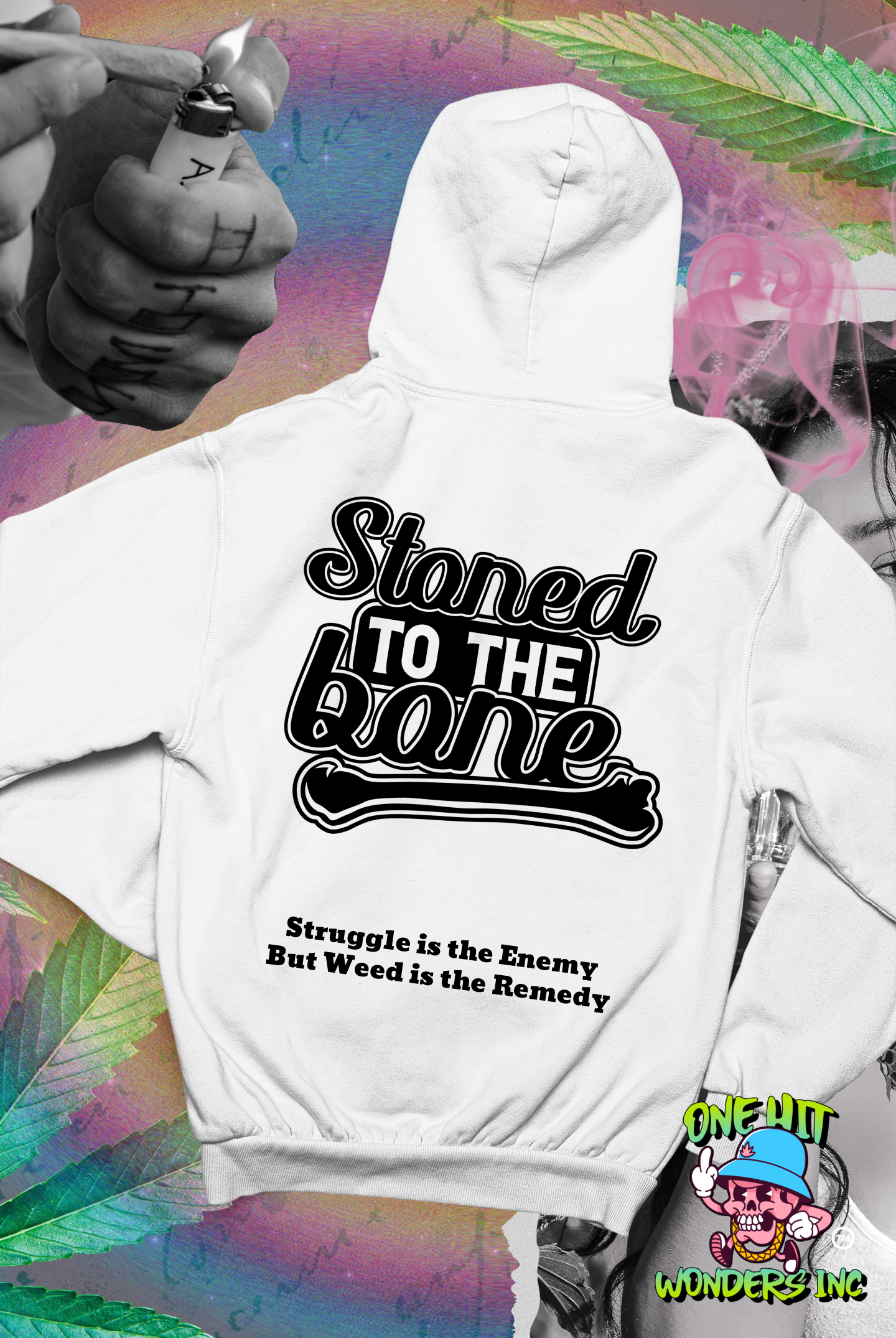 Stoned To The Bone. Graphic Hoodie