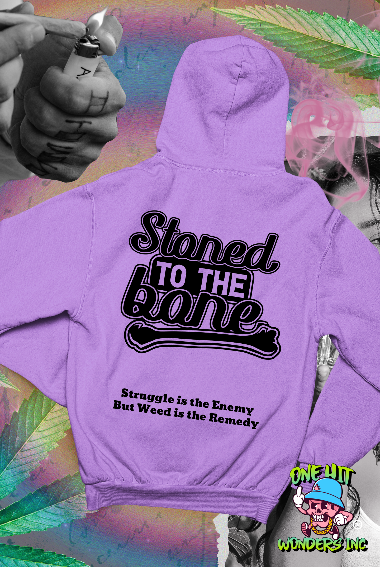 Stoned To The Bone. Graphic Hoodie